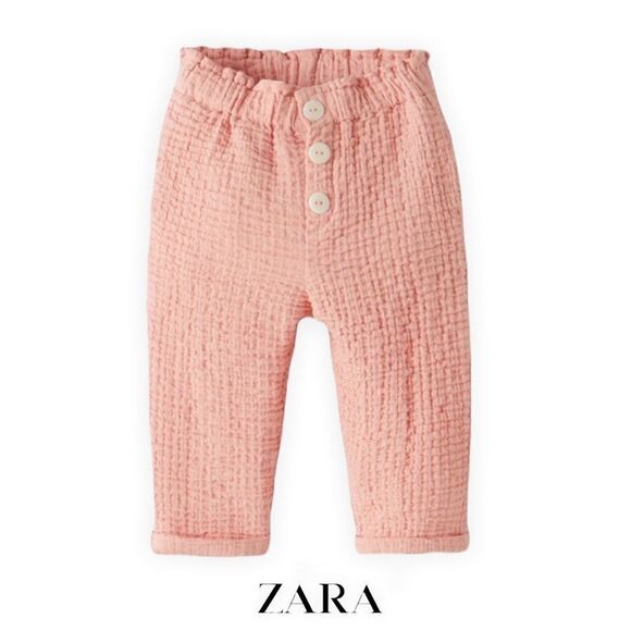 ZARA Kids | Pink | TEXTURED PANTS - Picture 1 of 5